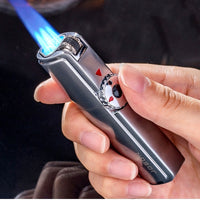 Metal One Triple Torch Lighter Flint Windproof BBQ Jet Gas Cigar Lighter Turbo-Lighters & Matches-Golonzo