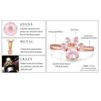 Paw Print Ring - Rose Gold Resizable Rings For Women-ring-Golonzo