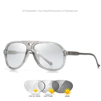 Full-rim Pilot Photochromic Polarized Sunglasses-Sunglasses-Golonzo