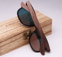Fashion Men Sunglasses Polarized with Natural Walnut Wood Temple-Sunglasses-Golonzo