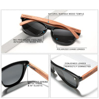 Natural Bubinga Wooden Polarized Sunglasses-Sunglasses-Golonzo