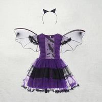 Kids Girls Violet Fancy Costume for Halloween-Costumes-Golonzo