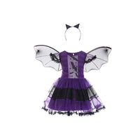 Kids Girls Violet Fancy Costume for Halloween-Costumes-Golonzo