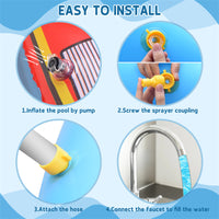Kiddie Swimming Pool Sprinkler Summer Water-Swimming Pools-Golonzo