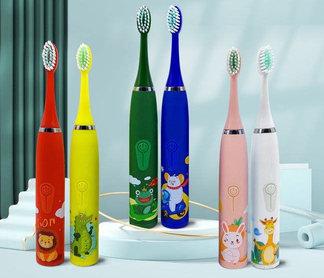 Kids Electric Toothbrush With 5 Brush Heads-Toothbrushes-Golonzo
