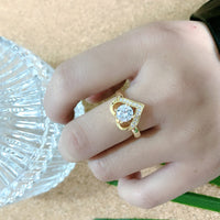 Jewelry Sets - Ring, Stud Earring, Necklace Heart Shape Gift for Women-Jewelry Sets-Golonzo