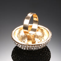 Jewelry Crystal Gift - Colorful Crysta Gold Color Rings-Rings-Golonzo