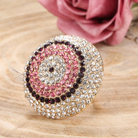 Jewelry Crystal Gift - Colorful Crysta Gold Color Rings-Rings-Golonzo