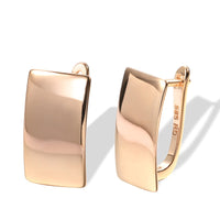 585 Rose Gold Glossy High Quality Dangle Earrings for Women-Earrings-Golonzo