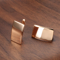 585 Rose Gold Glossy High Quality Dangle Earrings for Women-Earrings-Golonzo