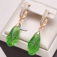 Shiny Water Drop Pendant Earrings-Earrings-Golonzo