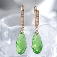 Shiny Water Drop Pendant Earrings-Earrings-Golonzo