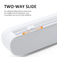 Food Wrap Dispenser - Kitchen Foil Cling Film Wrap Cutting Holder-Food Wrap Dispensers-Golonzo