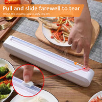 Food Wrap Dispenser - Kitchen Foil Cling Film Wrap Cutting Holder-Food Wrap Dispensers-Golonzo