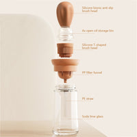 Kitchen Silicone Oil Bottle with Brush-Kitchen Appliance Accessories-Golonzo