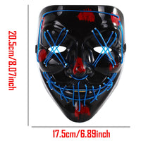 LED Halloween Mask Luminous Glow In The Dark-Masks-Golonzo