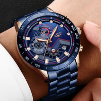 Stainless Steel Chronograph Quartz Watches-Watches-Golonzo