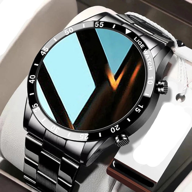 Full Circle Touch Screen Steel Band Luxury Bluetooth Smart Watch-Watches-Golonzo