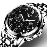 Luxury Watch Mens Quartz Stainless Steel Fashion Chronograph Watch-Watch-Golonzo