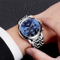 Luxury Watch Mens Quartz Stainless Steel Fashion Chronograph Watch-Watch-Golonzo