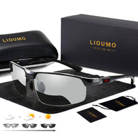 Photochromic Polarized Chameleon Sunglasses - Male Change Color Sunglasses-Sunglasses-Golonzo