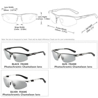 Photochromic Polarized Chameleon Sunglasses - Male Change Color Sunglasses-Sunglasses-Golonzo