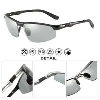 Photochromic Polarized Chameleon Sunglasses - Male Change Color Sunglasses-Sunglasses-Golonzo