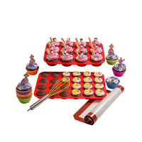 Muffin Bakeware Set - Cake Mold 12 pcs Cup Pan 2 pcs-Bakeware-Golonzo