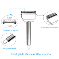 Multifunctional Stainless Steel Julienne Vegetable Fruit Peeler-Food Peelers & Corers-Golonzo