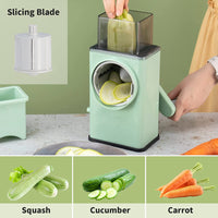 Rotary Vegatble Grater - Manual Mandoline Slicer with 3 Drum Blades-Kitchen Slicers-Golonzo