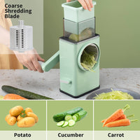 Rotary Vegatble Grater - Manual Mandoline Slicer with 3 Drum Blades-Kitchen Slicers-Golonzo