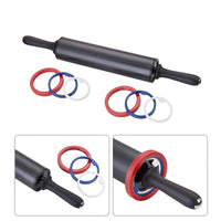 Stainless Steel Rolling Pin with Thickness Rings-Rolling Pins-Golonzo