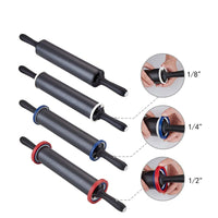 Stainless Steel Rolling Pin with Thickness Rings-Rolling Pins-Golonzo