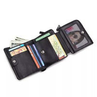 Genuine Leather Men Wallets - Vintage Trifold Wallet-Wallet and Money Clip-Golonzo