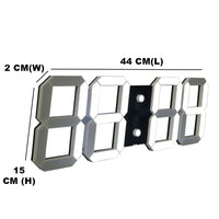 Large Digital 3D Led Wall Clock Modern Design Home Decor-Wall Clocks-Golonzo