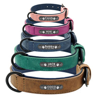 Leather Dog Collar Leash Set - Personalized Customized Dogs Collars-Pet Collars & Harnesses-Golonzo