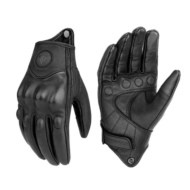 Windproof Leather Motorcycle Gloves Riding Touch Screen Control-Motorcycle Gloves-Golonzo