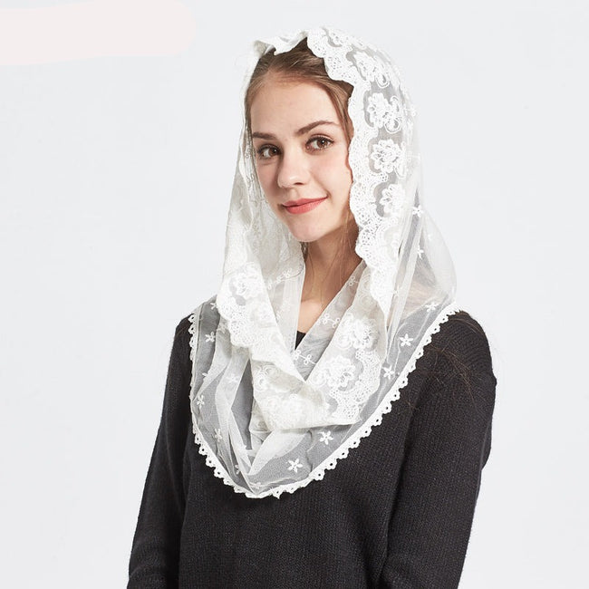 Fashion Veil White hijab-Scarves-Golonzo