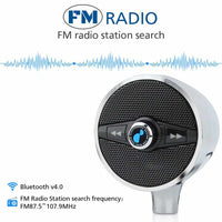 Motorcycle MP3 Music audio Player Bluetooth Speakers - Waterproof portable Stereo with FM Radio Tuner-Audio-Golonzo