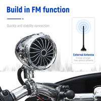 Waterproof Motorcycle Speakers - Q3 Speaker FM function Bluetooth 5.1 IP67 Built-in LED-Audio-Golonzo