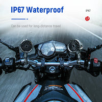 Waterproof Motorcycle Speakers - Q3 Speaker FM function Bluetooth 5.1 IP67 Built-in LED-Audio-Golonzo
