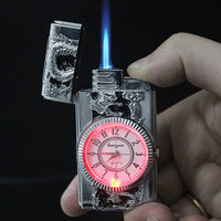 Luxurious Gold Watch Jet Lighter Gas Lighter Cigar Cigarette-lighter-Golonzo