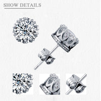 Stud Crown Earring Piercing Fashion Jewelry-Earrings-Golonzo