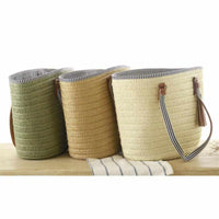 Straw Beach Tote Bag with Tassel-Handbags-Golonzo