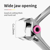 Stainless Steel Wide Jaw Nail Clippers-Nail Clippers-Golonzo