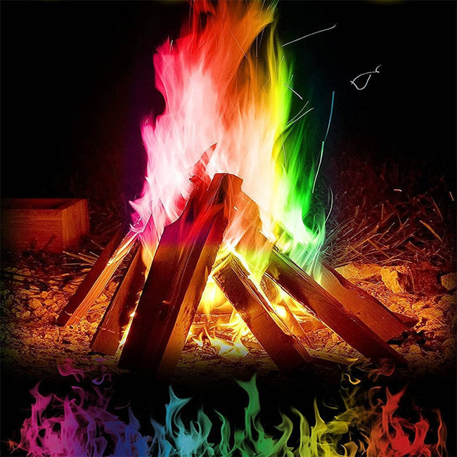 Magic Fire Tricks Colorful Flames Powder Bonfire Camping Survival-Camping Lights & Lanterns-Golonzo