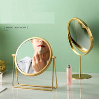 Vintage Makeup Mirror - Round Mirror Single Sided-Face Mirrors-Golonzo
