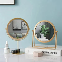 Vintage Makeup Mirror - Round Mirror Single Sided-Face Mirrors-Golonzo