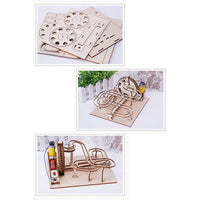Marble Run Gear Transmission Assembly Model Building Kits Wooden 3D Puzzles-Toys-Golonzo