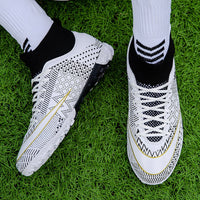 Men's Soccer Shoes TF Rubber Bottom Comfortable High Ankle Non-slip-Shoes-Golonzo